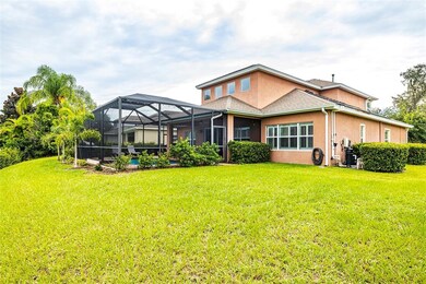 Large rear yard with pool.