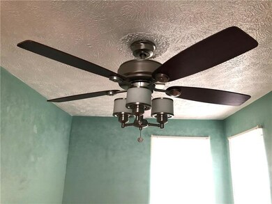 Beautiful ceiling fan in the Master Bedroom.
