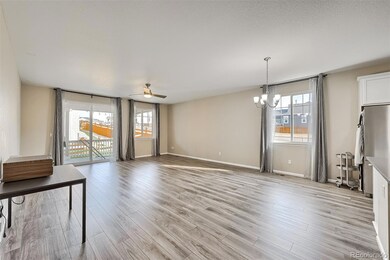 Spacious living room with access to the back porch