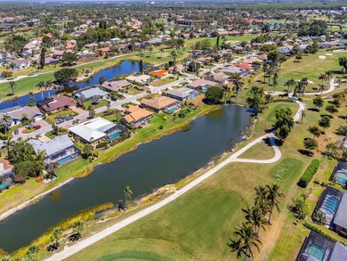 Drone / aerial view with a residential view, golf 