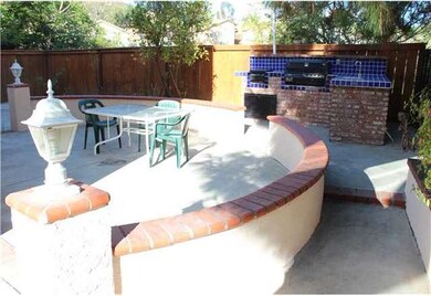 Outdoor kitchen and dining area.