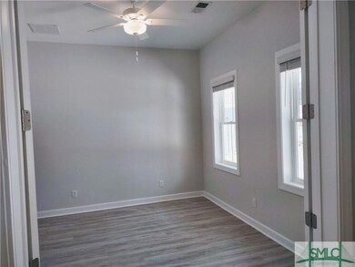 OFFICE WITH CEILING FAN, BLINDS AND 8' GLASS FRENC