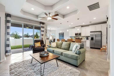 family room coffered ceiling