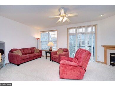 Sliding doors off living room open to deck