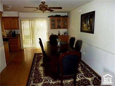 Durable laminate flooring and wainscot in dining r