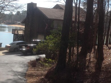 A pretty long paved driveway