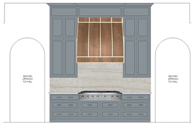 Kitchen Range-Top Wall Mockup