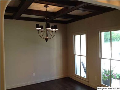 Coffered ceiling in the dining room (pictures are 