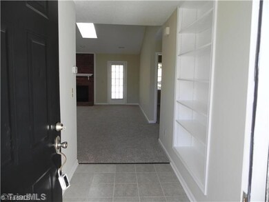 Entry. Front Entry with Built in Shelving