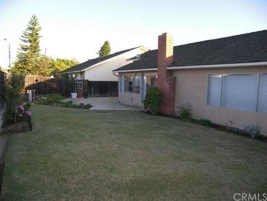 Landscaped back yard