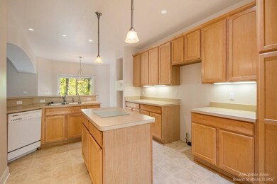 Kitchen with view of doorwall