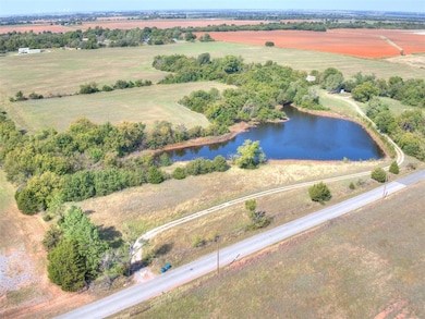 Overview of rural landscape with a large body of water