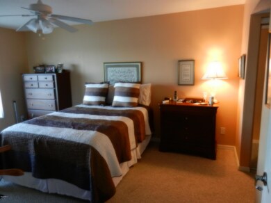 Master bedroom view of water