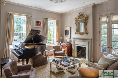 Front Living Room with views of Pulaski Square and