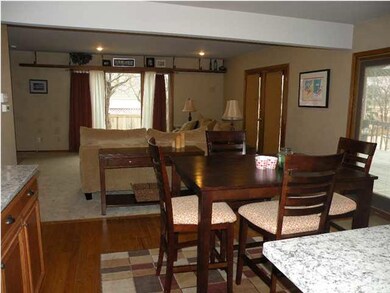 Open floor plan to family room~
