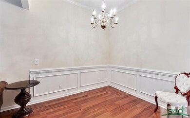 Wainscoting in formal dining area.