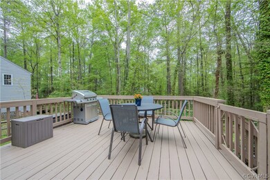 Newer deck overlooking private back yard.