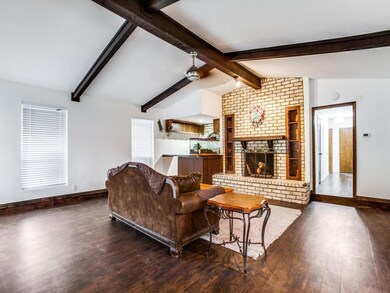 Beamed cathedral ceiling
