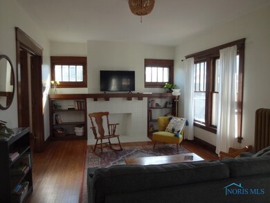 Lovely updated fireplace and built-ins.