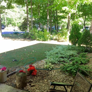 Covered front porch view
