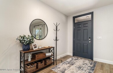 Freshly painted door and main entry way