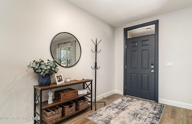 Freshly painted door and main entry way