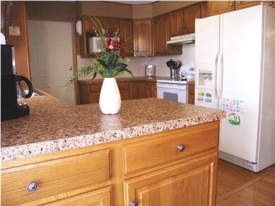 A view of the north wall of the kitchen.
