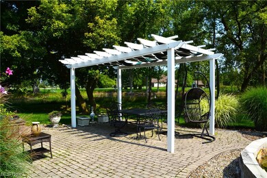 Pergola on paver patio
