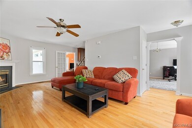 Family room with gas fireplace