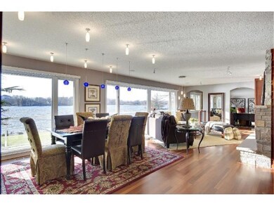 Great Room offers panoramic views of Lake Minneton