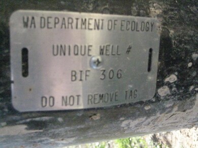 Well tag Dept of Ecology