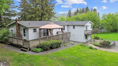 Multiple decks and patios to enjoy the private bac