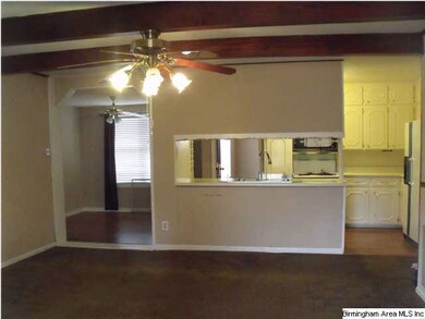 kitchen open to den