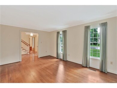 View from living room to stairwell to second floor