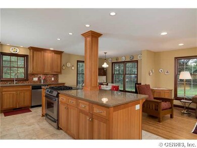 Kitchen. Custom Barzotti light cherry cabinetry...