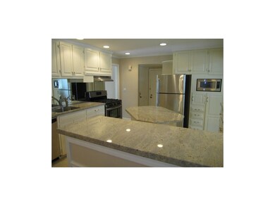 Nice size island for prep work and bar counter for