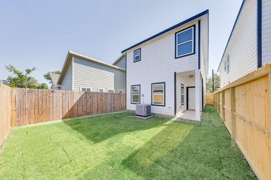 The fully fenced backyard offers privacy and secur