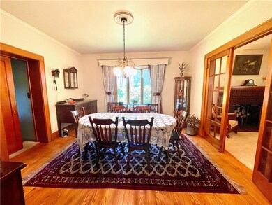 The dining room is spacious and open to the living