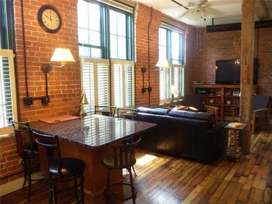 Living Room. Living area with windows overlooking