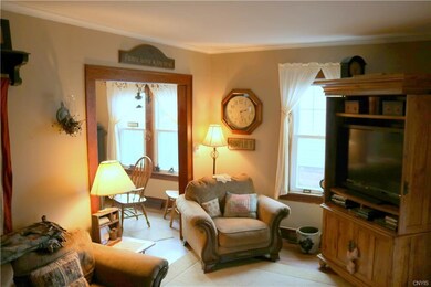 Living room of larger apartment side.