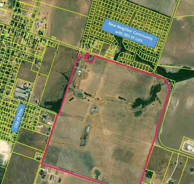 Aerial map of property and surrounding area