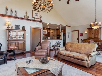 Great room flows into kitchen