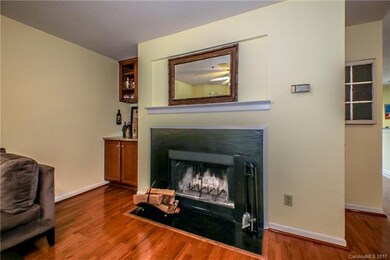 Fireplace and built in bar in family room