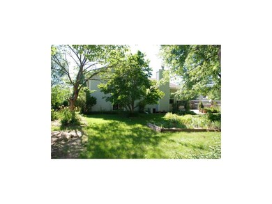 Shaded back yard - lots of perennial flower beds.
