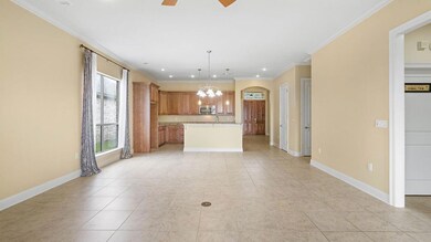 Living room dining room open to the kitchen.
