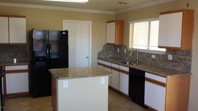 Granite counters and backsplash