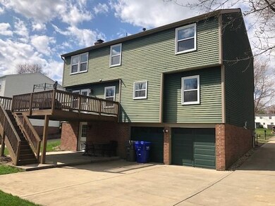 A lower patio is under the over sized deck, great 