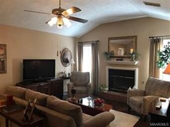 Living room - with vaulted ceiling, new flooring, 