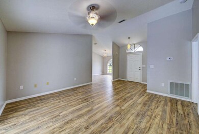Living Room with Wood Laminate Floors