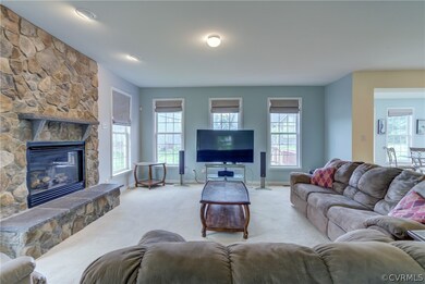 Cozy family room with gas fireplace